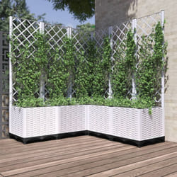 Vidaxl - Fioriera da Giardino con Graticcio Bianco 120x120x136 cm pp