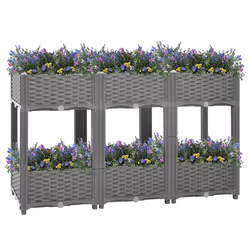 Fioriera Rialzata 120x40x71 cm in Polipropilenecod mxl 104529 - Vista aggiuntiva 2