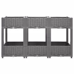 Fioriera Rialzata 120x40x71 cm in Polipropilenecod mxl 104529 - Vista aggiuntiva 3