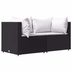 Divani Angolari da Giardino con Cuscini 2pz in Polyrattan Nerocod mxl 82183 - Vista aggiuntiva 2