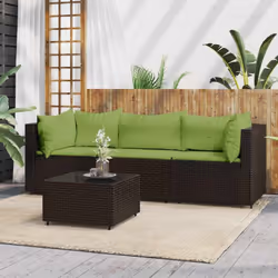 Questo set di divani da giardino alla moda, caratterizzato da un design elegante e contemporaneo, è un'ottima scelta per pran ...