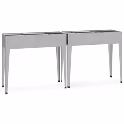 vidaXL Fioriere da Giardino 2 pz Acciaio Zincato - Vista aggiuntiva 2