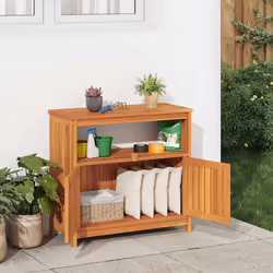 Tavolo Consolle da Giardino 80x35x75 cm Legno Massello Acaciacod mxl 78428