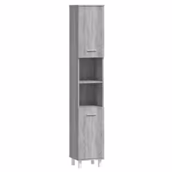 vidaXL Armadietto Bagno Grigio Sonoma 30x30x179cm in Legno Multistrato - Vista aggiuntiva 2