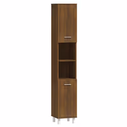 vidaXL Armadietto Bagno Rovere Marrone 30x30x179 cm Legno Multistrato - Vista aggiuntiva 2