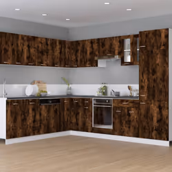 vidaXL Mobile da Forno “Riga” Rovere Fumo 60x46x81,5 cm - Vista aggiuntiva 3