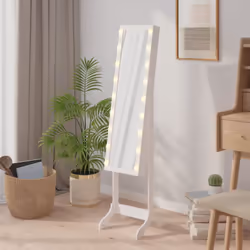Questo specchio autoportante con LED, dal design elegante, sarà un ottimo complemento decorativo al vostro ingresso, camera d ...