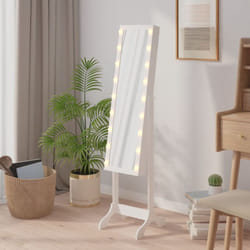 Specchio Autoportante con led Bianco 34x37x146 cm Vidaxl 89016