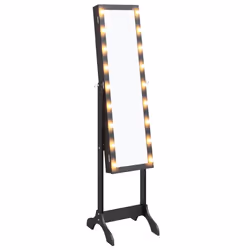 Specchio Autoportante con LED Nero 34x37x146 cmcod mxl 129422 - Vista aggiuntiva 2