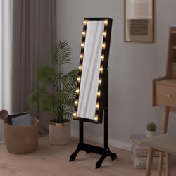 Specchio Autoportante con LED Nero 34x37x146 cmcod mxl 129422 - Vista aggiuntiva 3