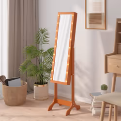 Questo specchio autoportante con LED, dal design elegante, sarà un ottimo complemento decorativo al vostro ingresso, camera d ...