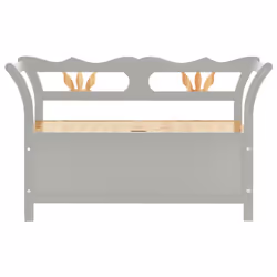 Panca Grigia 107x45x75,5 cm Legno Massello di Abetecod mxl 81382