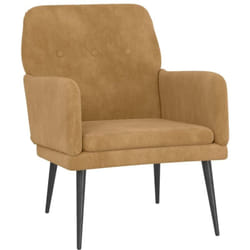 Poltrona Marrone 62x79x79 cm Velluto vidaXL923076