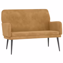 Panca Marrone 108x79x79 cm in Vellutocod mxl 118573 - Vista aggiuntiva 2