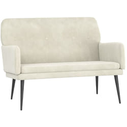 Vidaxl - Panca Crema 108x79x79 cm in Velluto 98619