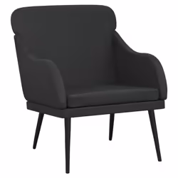 vidaXL Poltrona Nera 63x76x80 cm Similpelle - Vista aggiuntiva 2