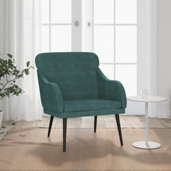 vidaXL Poltrona Verde Scuro 63x76x80 cm Velluto