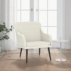 vidaXL Poltrona Crema 63x76x80 cm Velluto