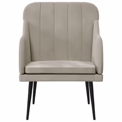 vidaXL Poltrona Grigio Chiaro 63x76x80 cm Velluto - Vista aggiuntiva 3