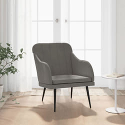 Vidaxl - Poltrona, Poltrona da Salotto Design Moderno Grigio Scuro 63x76x80 cm Velluto