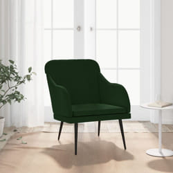 Vidaxl - Poltrona Verde Scuro 63x76x80 cm Velluto 65220