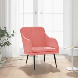 Vidaxl - Poltrona, Sedia Relax Rosa 63x76x80 cm Velluto