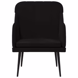 vidaXL Poltrona Nera 63x76x80 cm Velluto - Vista aggiuntiva 3