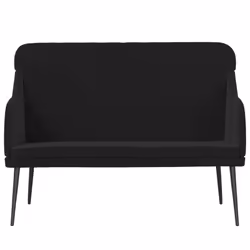 vidaXL Panca Nera 110x76x80 cm in Velluto - Vista aggiuntiva 3