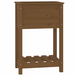 Fioriera con Mensola Miele 54x34,5x81cm Legno Massello di Pinocod mxl 105576 - Vista aggiuntiva 2