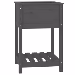 vidaXL Fioriera con Mensola Grigia 54x54x81 cm Legno Massello di Pino - Vista aggiuntiva 2