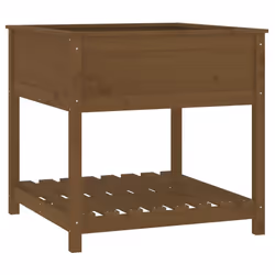 Fioriera con Mensola Miele 82,5x82,5x81 cm Legno Massello Pinocod mxl 105380 - Vista aggiuntiva 2