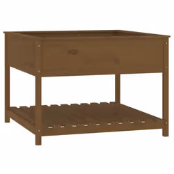 Fioriera con Mensola Miele 111,5x111,5x81cm Legno Massello Pinocod mxl 81395 - Vista aggiuntiva 2
