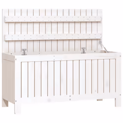 vidaXL Contenitore Giardino Bianco 108x42,5x54 cm Legno Massello Pino - Vista aggiuntiva 2