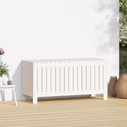 vidaXL Contenitore Giardino Bianco 108x42,5x54 cm Legno Massello Pino - Vista aggiuntiva 3