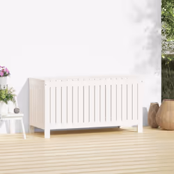 vidaXL Contenitore da Giardino Bianco 115x49x60 cm Legno Massello Pino - Vista aggiuntiva 3