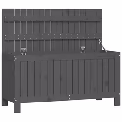 vidaXL Contenitore da Giardino Grigio 115x49x60 cm Legno Massello Pino - Vista aggiuntiva 2