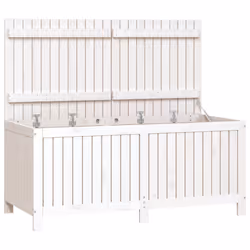 Contenitore da Giardino Bianco 147x68x64 cm Legno Massello Pinocod mxl 103365