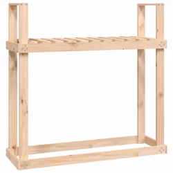 vidaXL Portalegna 110x35x108,5 cm in Legno Massello di Pino - Vista aggiuntiva 2