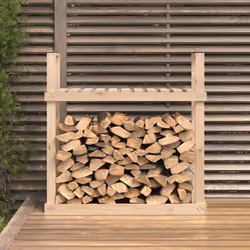 vidaXL Portalegna 110x35x108,5 cm in Legno Massello di Pino - Vista aggiuntiva 3