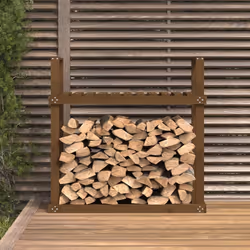 vidaXL Portalegna Ambra 110x35x108,5 cm in Legno Massello di Pino - Vista aggiuntiva 3