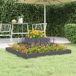 Vidaxl - Furniture Limited - Fioriera Grigia 80x80x27 cm in Legno Massello