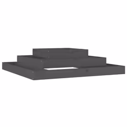 vidaXL Fioriera Grigia 110x110x27 cm in Legno Massello di Pino - Vista aggiuntiva 2