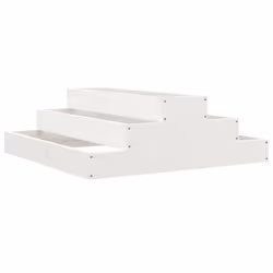 vidaXL Fioriera Bianca 80x80x27 cm in Legno Massello di Pino - Vista aggiuntiva 2