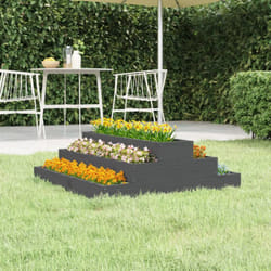 Vidaxl - Fioriera Grigia 80x80x27 cm in Legno Massello di Pino