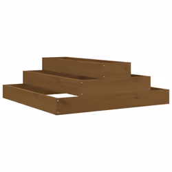 vidaXL Fioriera Marrone Ambra 80x80x27 cm in Legno Massello di Pino - Vista aggiuntiva 2