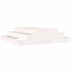 vidaXL Fioriera Bianca 110x110x27 cm in Legno Massello di Pino - Vista aggiuntiva 2