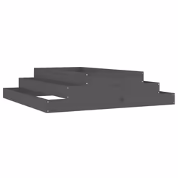 vidaXL Fioriera Grigia 110x110x27 cm in Legno Massello di Pino - Vista aggiuntiva 2
