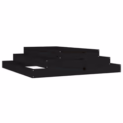 vidaXL Fioriera Nera 110x110x27 cm in Legno Massello di Pino - Vista aggiuntiva 2