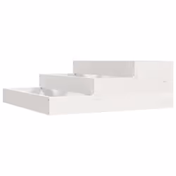 vidaXL Fioriera Bianca 78x78x27 cm in Legno Massello di Pino - Vista aggiuntiva 2