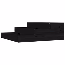 vidaXL Fioriera Nera 78x78x27 cm in Legno Massello di Pino - Vista aggiuntiva 2